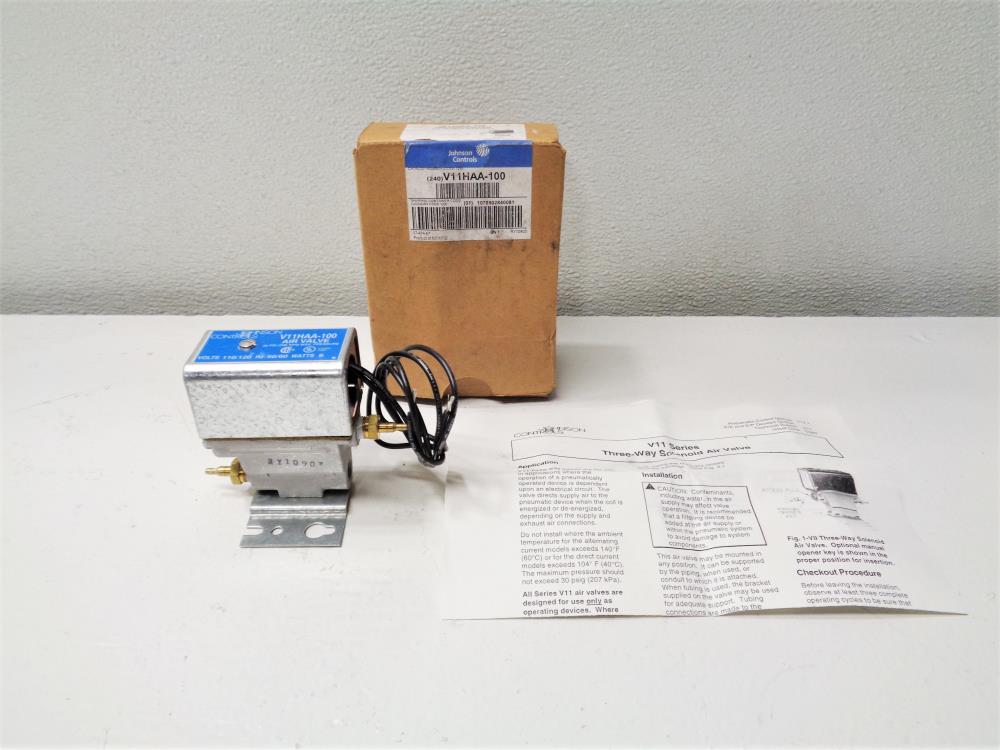 Johnson Controls 3-Way Solenoid Air Valve V11HAA-100